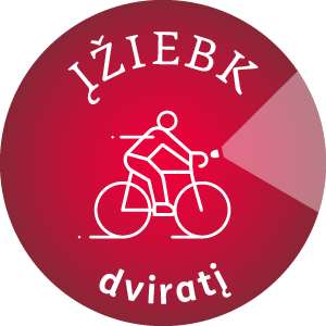 Iziebk dvirati logo Apvalus